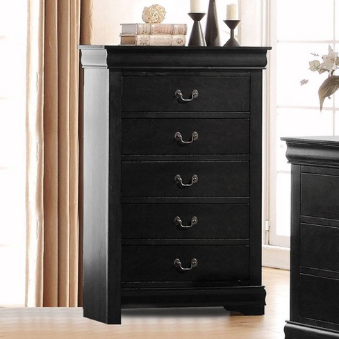 31 Louis Philippe Chest Black - Acme Furniture