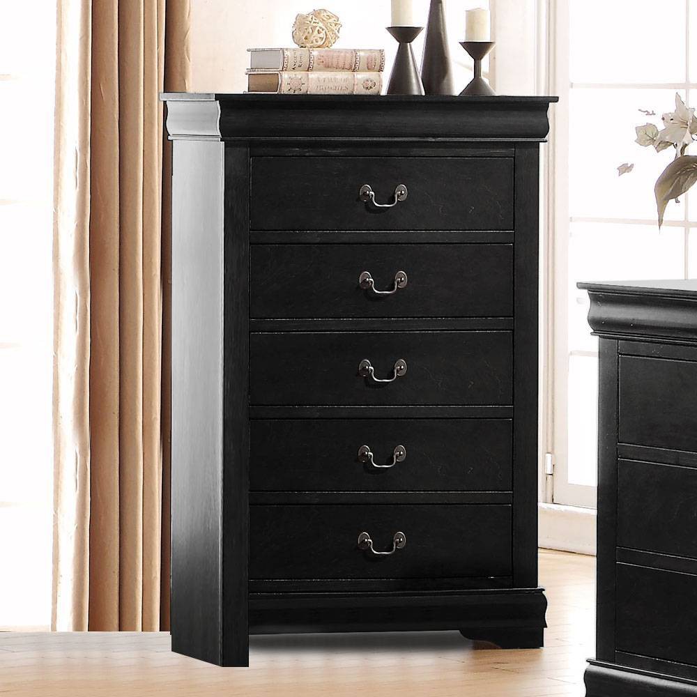 31" Louis Philippe Chest Black - Acme Furniture