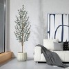 DR.Planzen 5-7FT Artificial New Style Olive Plants with Realistic Leaves and Natural Trunk, Silk Fake Potted Tree for Office Home Decor - 2 of 4