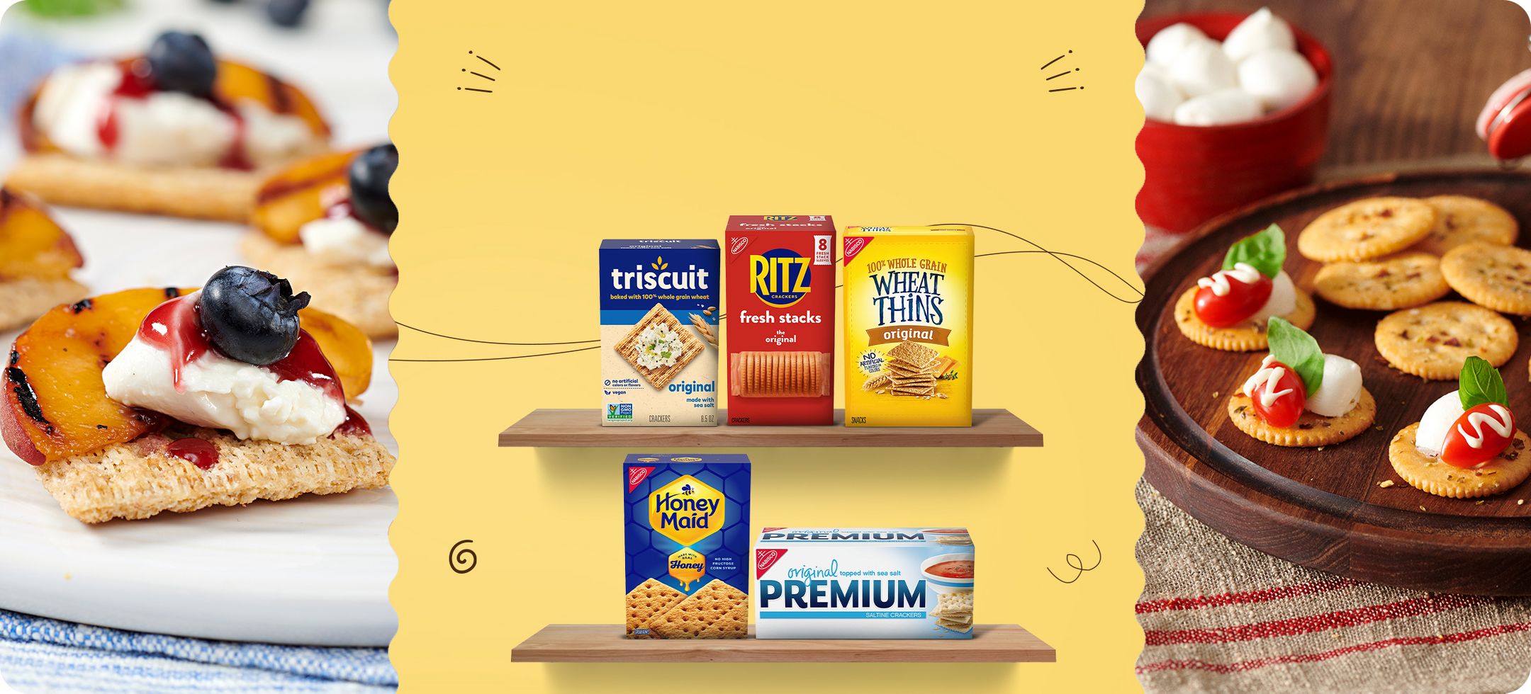 triscuit, RITZ, WHEAT THINS, HONEY MAID, PREMIUM