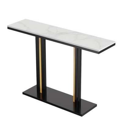 Console Table Modern Narrow Sofa Table Stable Metal Frame Home Hotel Deco