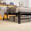 CAVINAS Queen Size Bed Frame with Wooden Headboard, Metal Bed Frame with RGB Lights, Charger, Storage Shelf, Noise-Free - 4 of 4