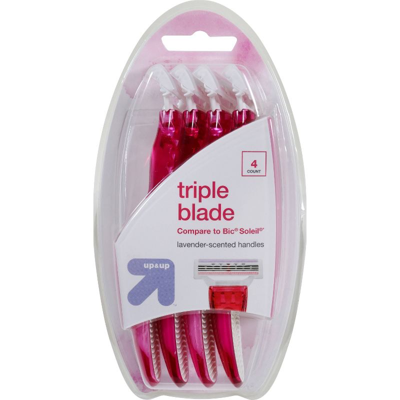 Women&#39;s Triple Blade Disposable Razor 4ct - up &#38; up&#8482;, 1 of 9
