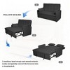 NicBex Convertible Sofa Bed Couch with Adjustable Back & Pillows,Oversized Upholstered Sleeper Sofa for Living Room,Bedroom - 3 of 4