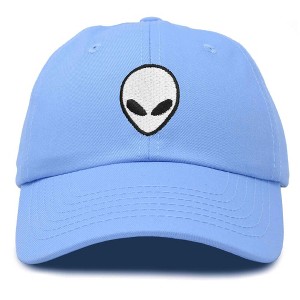 Dalix Alien Embroidered UFO Dad Hat Cotton Baseball Cap Adjustable Mens - 1 of 4