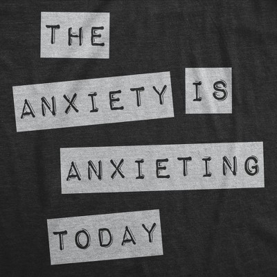 Мужские футболки Crazy Dog T-Shirts, Inc. Mens Funny T Shirts The Anxiety Is Anxieting Today Sarcastic Anxiety Graphic Novelty Tee for Men - Crazy Dog Men's T Shirt for Introverts M — фото 2