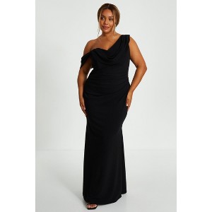 QUIZ Women's Plus Size Cold Shoulder Detail Maxi Dress - 1 of 4