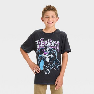 Boys' Venom Short Sleeve Graphic T-Shirt - Blue/Black - 1 of 4