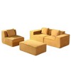 112" Corduroy Convertible L-Shaped Sectional Sofa with Ottoman - 4 of 4