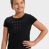 Girls' Short Sleeve Fitted Embellished T-Shirt - Cat & Jack™ - 2 of 4