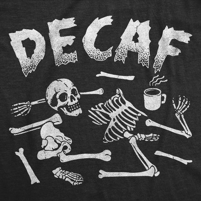 Мужские футболки Crazy Dog T-Shirts, Inc. Mens Funny T Shirt Decaf Skeleton Sarcastic Coffee Graphic Novelty Tee for Men - Crazy Dog Men's T Shirt For Coffee Lovers Black S — фото 2