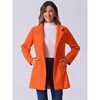 INSPIRE CHIC Women's Winter Stand Collar Single Breasted Mid-thigh Long Overcoat - 2 of 4