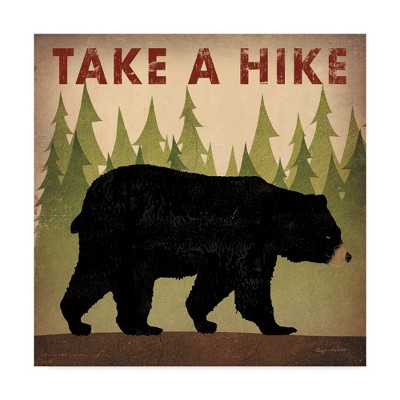 18'' x 18'' Black Bear Canvas Art with Forest Scene