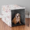 Sweet Jojo Designs Dog Crate Kennel Cover 36in. Watercolor Floral Pink and Grey - image 3 of 4