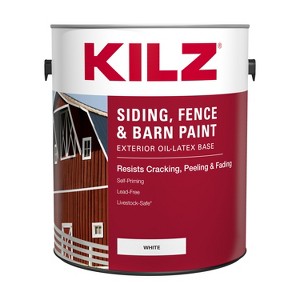 KILZ Flat White Oil-Based Barn and Fence Paint Exterior 1 gal - 1 of 1