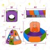 Playz 5pc Play Tent, Ball Pit, & Crawl Tunnels Bundle for Kids, Baby & Toddlers Purple, Orange, Blue - 3 of 4