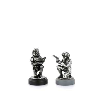 Royal Selangor Hand Finished Star Wars Collection Pewter Rebel Trooper & Stormtrooper Pawn Chess Piece Pair Gift