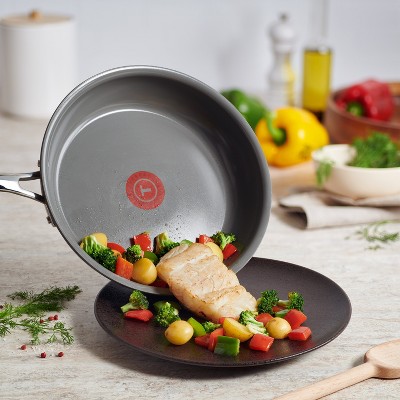 Gray Ceramic Non-Stick Aluminum Fry Pan with Stainless Steel Handle