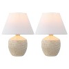 JONATHAN Y Myron Minimalist Scandinavian Concrete Effect Resin/Iron LED Table Lamp (Set of 2) - 2 of 4