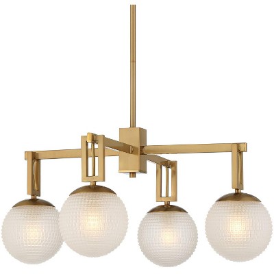 Possini Euro Design Possini Euro Casa 25" Wide 4-Light Gold and Glass Chandelier