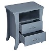 NicBex Nightstand with 2 Drawers,Modern Bedside Table with Wood Frame and Pulls,Side Table for Bedroom,Living Room - 4 of 4