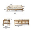 Christopher Knight Home Outdoor Acacia Wood 3 Seater 77" W Sofa with Cushions, Teak/Beige - 3 of 4