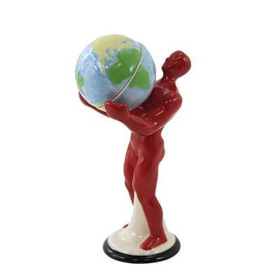 Tabletop 4.75" Man And Earth Salt & Pepper Globe Shaker One Hundred 80 Degree  -  Salt And Pepper Shaker Sets