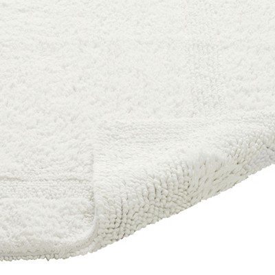 Ivory Soft Plush Cotton 2-Piece Reversible Bathroom Rug Set