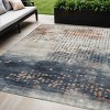 Linen And Navy Blue Geometric Washable Indoor Outdoor Area Rug - 2 of 4