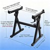 COZONY Heavy Duty Adjustable Piano Keyboard Stand with Wheels & Foam Pads, Portable Z-Frame Music Stand for 54/61/88-Key Electric Pianos - 2 of 4