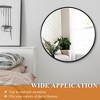 Lirago Black Round Aluminum Alloy Framed Mirror with Tempered Glass 27.3"W x 27.3"H x 1.1"D - 2 of 4