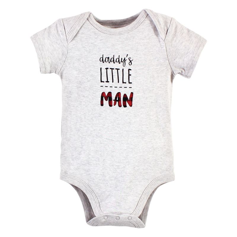 Hudson Baby Infant Boy Cotton Bodysuits, Daddys Man, 6 of 7
