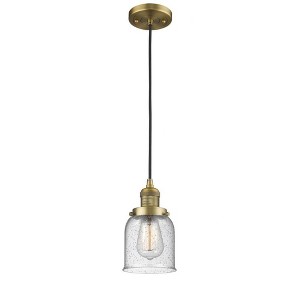 Bell - 1 Light Cord Hung Mini Pendant In Industrial Style-10 Inches Tall and 5 Inches Wide - 1 of 1