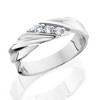 Pompeii3 Three Stone Diamond 14K White Gold Wedding Ring - 4 of 4