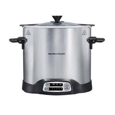 Hamilton Beach 8 Qt. Black Slow Cooker with Temperature Settings