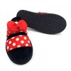Womens Minnie Mouse Polka Dots and Bows Fuzzy Slippers - 2 of 4