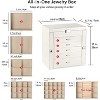 6-Tier Jewelry Box with Mirror, 5 Drawers, PU Leather Organizer - 3 of 4