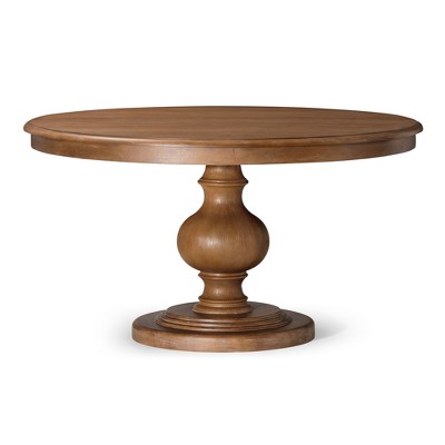 Maven Lane Zola Traditional Round Wooden Dining Table in Antiqued Finish