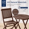 Best Choice Products 3-Piece Acacia Wood Bistro Set, Folding Patio Furniture w/ 2 Chairs, Table - 4 of 4