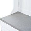 TIRAMISUBEST Modern Hall Tree with Shutter-Shaped Doors, Cushion and 4 Hooks, Entryway Storage Bench With Hidden Space - 4 of 4