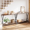 Whizmax 2-Tier Narrow Console Sofa Side Table for Entryway, Hallway, Living Room - 4 of 4