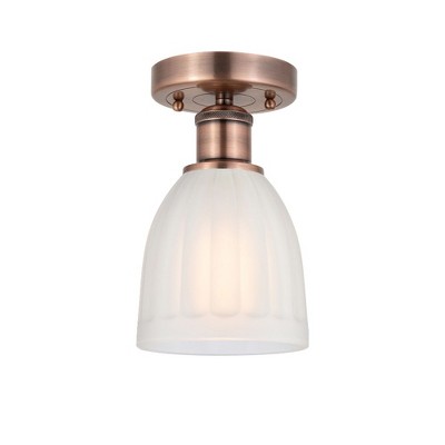 Brookfield - 1 Light Semi-Flush Mount In Industrial Style-9.75 Inches Tall and 5.75 Inches Wide