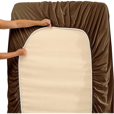 Chocolate Brown Queen Microfiber 6-Piece Deep Pocket Sheet Set