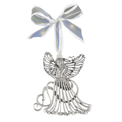 Collections Etc Memory Angel Christmas Ornament in Gift Box Silver