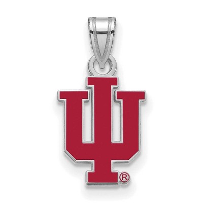 Black Bow Jewelry Sterling Silver Indiana Hoosiers NCAA Small Pendant