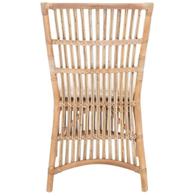 Erika Gray Rattan Accent Chairs with Cushions, Set of 2