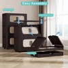 SKRAN Foldable Storage Cabinet with Lids, 5 Tier Stackable Storage Bins with Magnetic Door and Brake Casters for Toys and Home Organization - 4 of 4