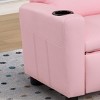INFURNIC Sofas Kids Recliner Chair with Cupholder Comfortable Seating for Playroom or Living Room, Pink, 21"*23"*27" - 4 of 4
