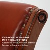 TIRAMISUBEST Bar Stools with Back,Cow top Leather Wooden Bar Stools - 3 of 4