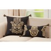 Saro Lifestyle Hamsa Hand Embroidered Pillow - Poly Filled, 20" Square, Black - 3 of 3